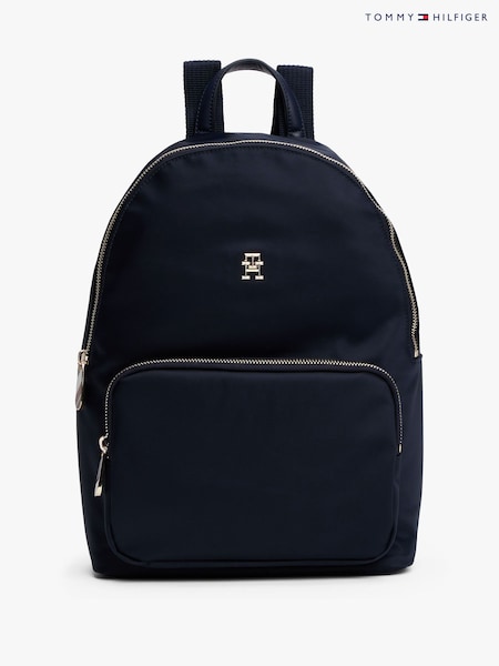 Tommy Hilfiger Blue Emblem Plaque Backpack (H26770) | ₪453