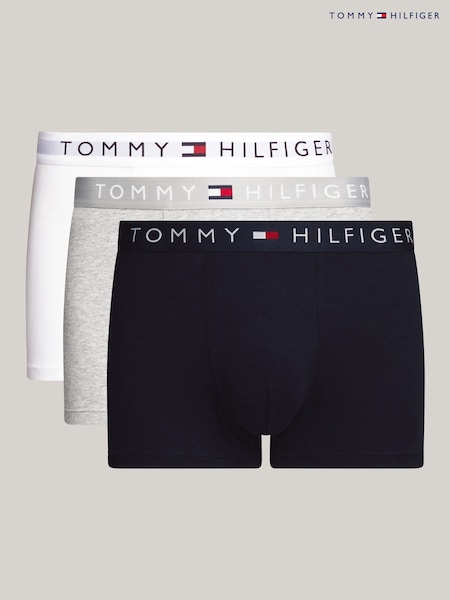 Tommy Hilfiger Grey Original Waistband Trunks 3 Pack (H26771) | €59