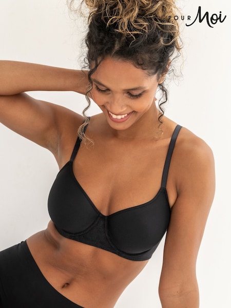 Pour Moi Black Geo Sculpt Padded Spacer T-Shirt Bra (H26781) | €54