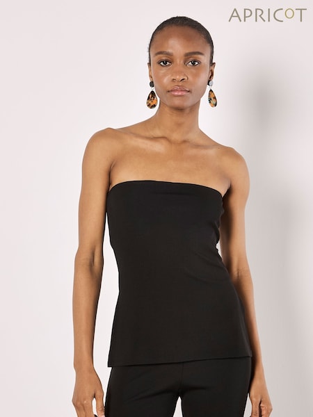 Apricot Black Bandeau Split boobtube (H26785) | €44