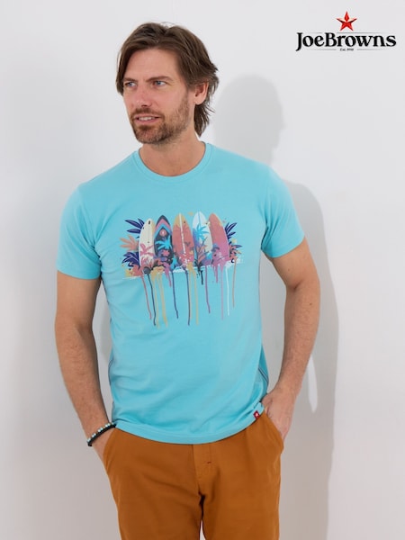Joe Browns 100% Cotton Surf Board Graphic Short Sleeve T-Shirt (H26840) | 41 €