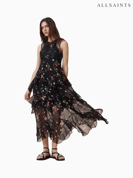 AllSaints Black Quinn Dress (H26875) | 1,480 QAR