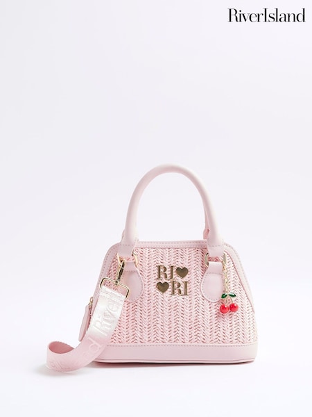 River Island Pink Girls Raffia Cherry Bag (H26928) | € 37