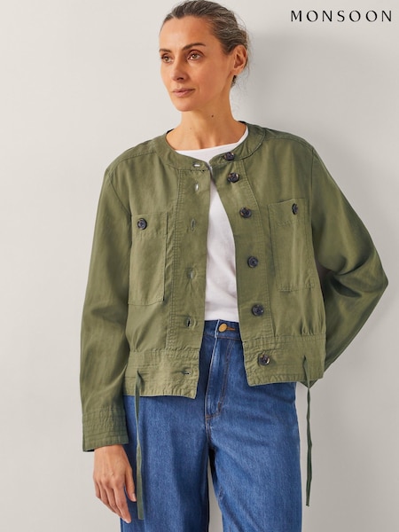 Monsoon Cally Cropped Bomber Jacket (H26930) | ‏347‏₪