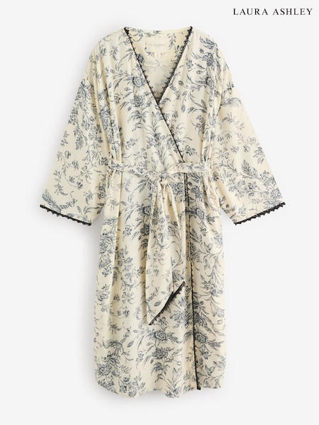 Laura Ashley Monochrome Lloyd Viscose Robe (H26981) | €84
