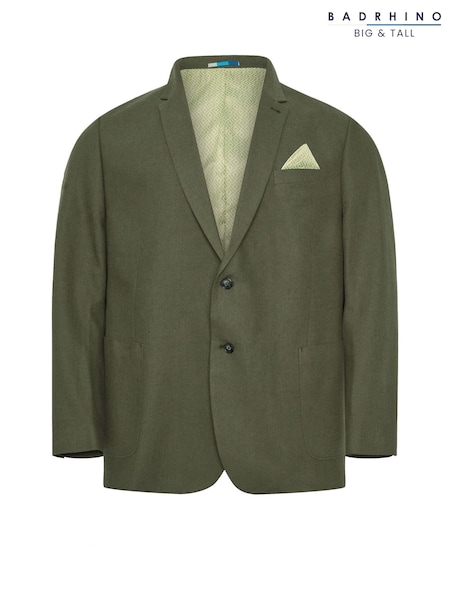 BadRhino Big & Tall Green Linen Suit Jacket (H26990) | AED664