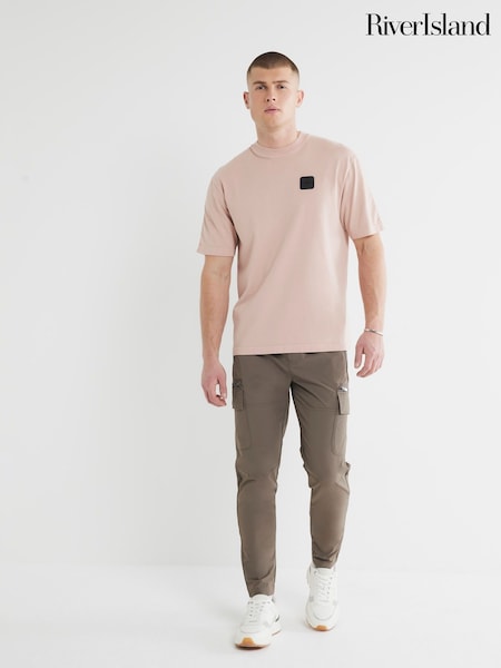 River Island Natural Skinny Fit Cargo Trousers (H27087) | R$ 455