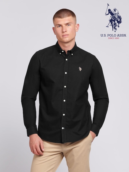 U.S. Polo Assn. Black Mens Peached 100% Cotton Oxford Shirt (H27095) | €86