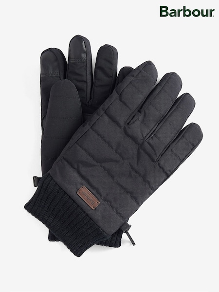 Barbour® Black Banff Quilted Gloves (H27120) | €51