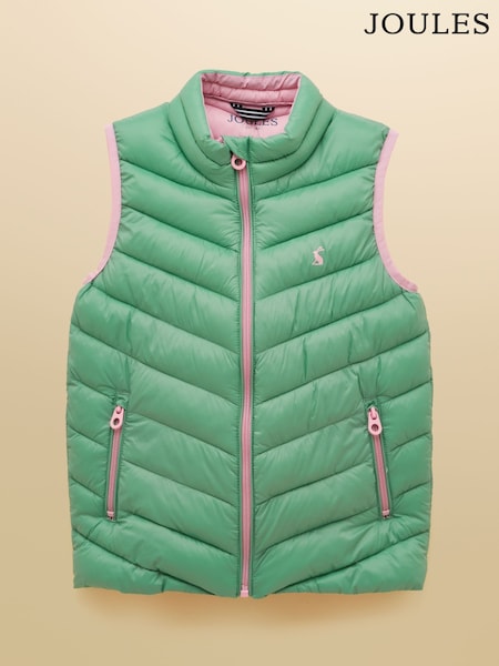 أخضر - Joules Girls' Crofton Showerproof Padded Gilet (H27181) | ‏174 ر.س.‏ - ‏194 ر.س.‏
