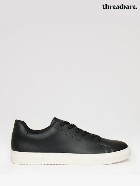 Negru - Threadbare PU Court Trainers (H27325) | 261 LEI