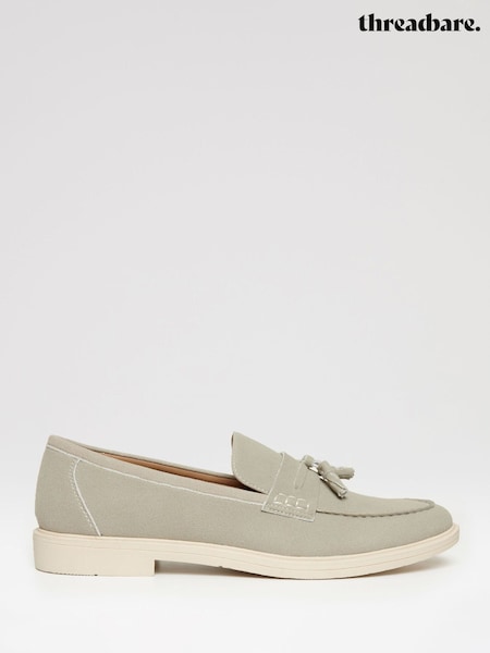Серый - Threadbare Faux Suede Tassel Loafers (H27326) | €50