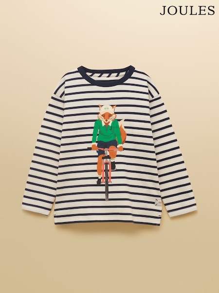 Joules Boys' Finlay Jonty Fox Long Sleeve Top (H27348) | R$ 150 - R$ 170