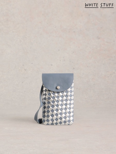 White Stuff Blue Coco Weave Phone Bag (H27439) | AZN 98