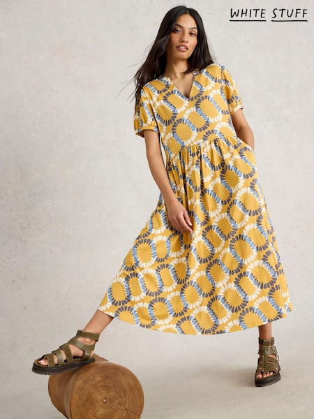 White Stuff Yellow Leah Jersey Dress (H27448) | €83