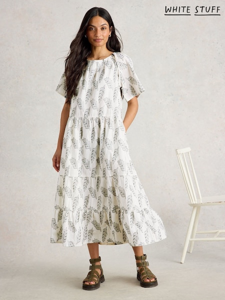 White Stuff White Spruce Jaquard 100% Organic Cotton Dress (H27551) | €108