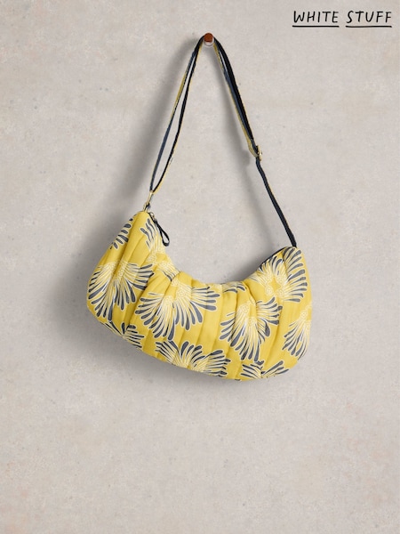 White Stuff Yellow Zoe Printed 100% Cotton Sling Bag (H27568) | $68