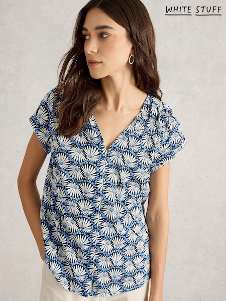 White Stuff Blue Rae 100% Organic Cotton Top (H27574) | €58