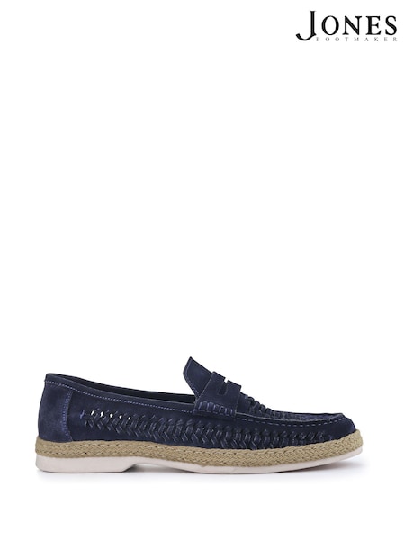 Jones Bootmaker Blue Raheem Leather Loafers (H27608) | AED518