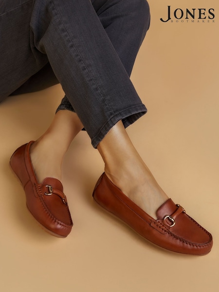 Jones Bootmaker Athikia Leather Slip-On Black Shoes (H27613) | ₪448