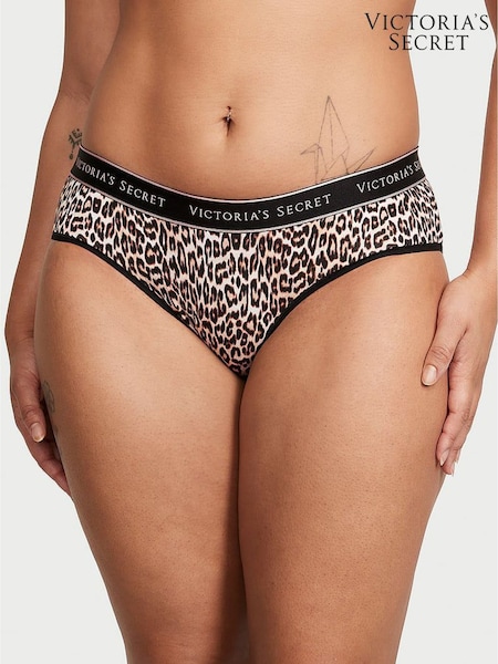Victoria's Secret Leopard Brown Hipster Logo Knickers (H27953) | €13