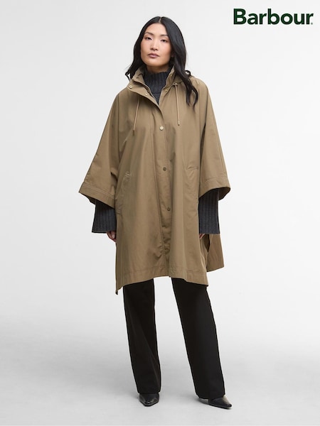 Barbour® Brown Everlee Showerproof Cape (H28387) | €293