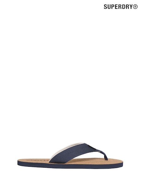 Superdry Blue Cork Graphic Print Flip Flops (H28429) | R$ 225