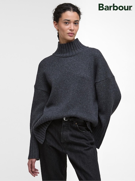 Barbour® Charcoal Grey Serena Knitted Jumper (H28915) | €114