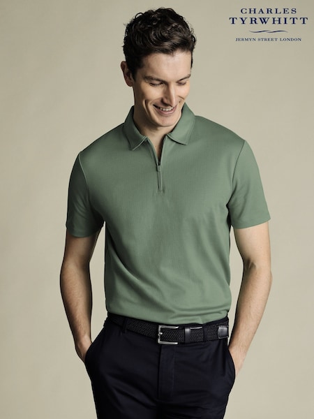 ירוק - Charles Tyrwhitt Performance Polo Shirt (H29130) | ‏327‏₪