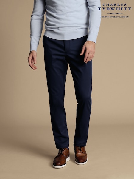 Charles Tyrwhitt Blue Slim Fit Extra Slim Fit Updated Smart Casual Chino (H29330) | R$ 890