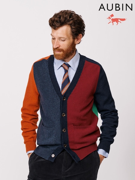 Aubin Blue Hales Lambswool Cardigan (H29372) | €158