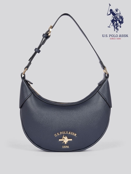 U.S. Polo Assn. Blue Womens Stanford Small Hobo Bag (H29381) | LEI 596