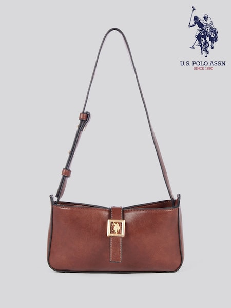 U.S. Polo Assn. Brown Womens Caring Mini Hobo Bag (H29383) | LEI 596