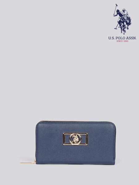 U.S. Polo Assn. Blue Womens Jones Chic Zip Around Wallet (H29386) | 315 zł
