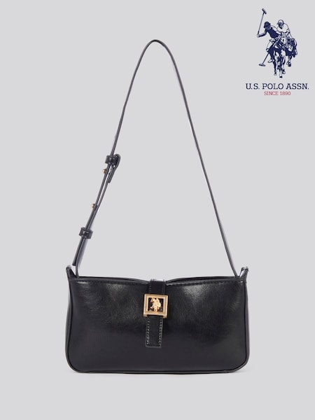 U.S. Polo Assn. Black Womens Caring Mini Hobo Bag (H29391) | LEI 596