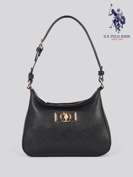 U.S. Polo Assn. Black Womens Jones Chic Hobo Bag (H29397) | LEI 596