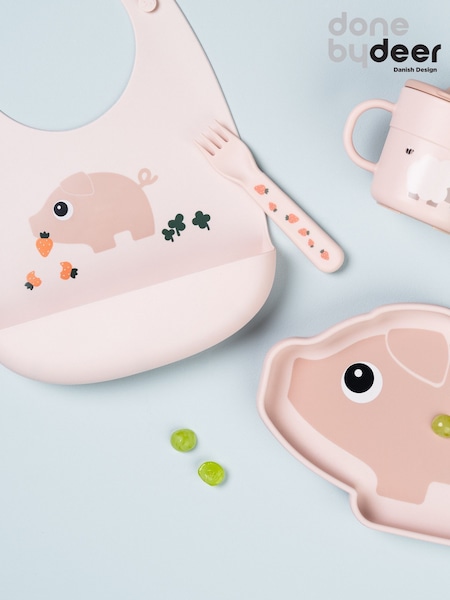 Done by Deer Pink Silicone Bib Pigee (H29441) | €13.50