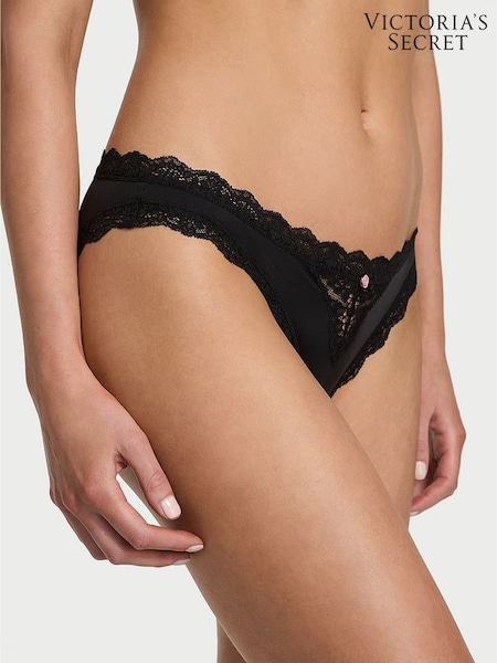 Victoria's Secret Black Lace Trim Bikini Knickers (H29516) | €17.50