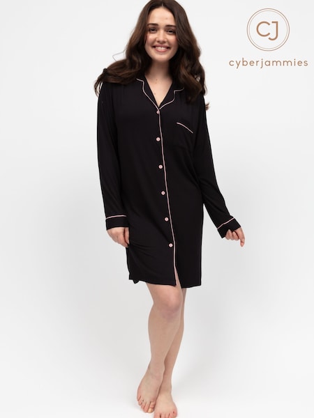 Cyberjammies Black Long Sleeve Jersey Nightshirt (H29706) | €40