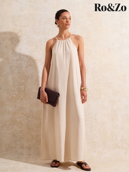 Ro&Zo Petite Tie Detail Maxi Dress (H29860) | 812 LEI