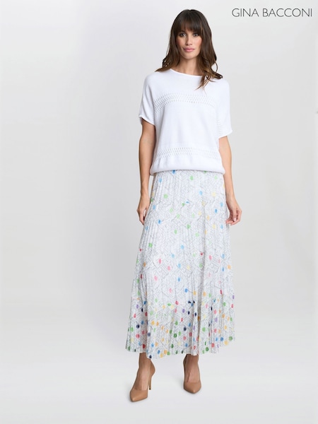 Gina Bacconi LAYLA Knitted 100% Cotton White Jumper (H29987) | 5,347 UAH