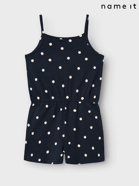 Name It Dark Blue Floral Printed Playsuit (H30183) | ₪65