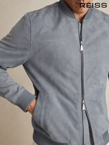 Azul jeans - Reiss Burnham Bomber Jacket (H30187) | R$ 3.930