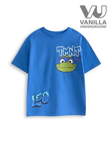 Vanilla Underground Blue Boys Teenage Mutant Ninja Turtles Leo Short Sleeved 100% Cotton T-Shirt (H30211) | ₪88