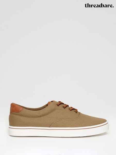 Kaki - Threadbare Canvas Trainers (H30222) | 238 LEI