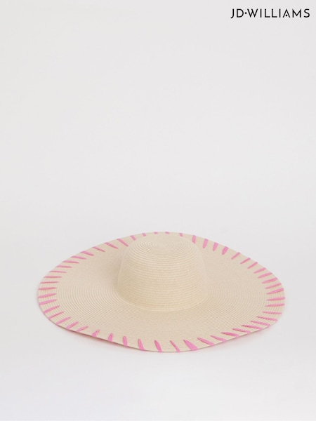 JD Williams Natural Raffia Wide Straw Hat (H30379) | €35
