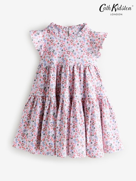Green Floral Tiered Jersey Dress (3mths-7yrs) (H30523) | €16.50 - €18.50