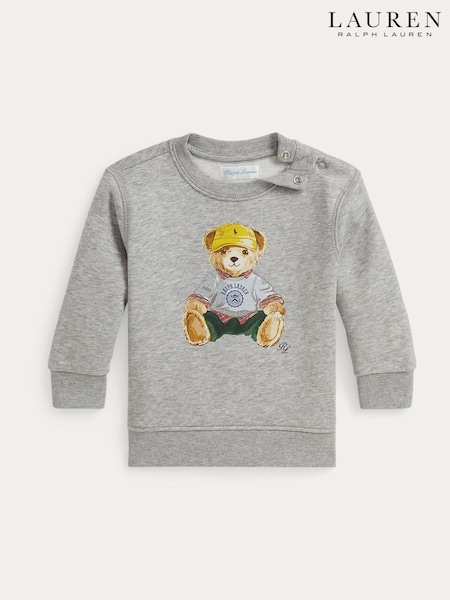 Polo Ralph Lauren Grey Baby Boys Bear Sweatshirt (H30544) | €126