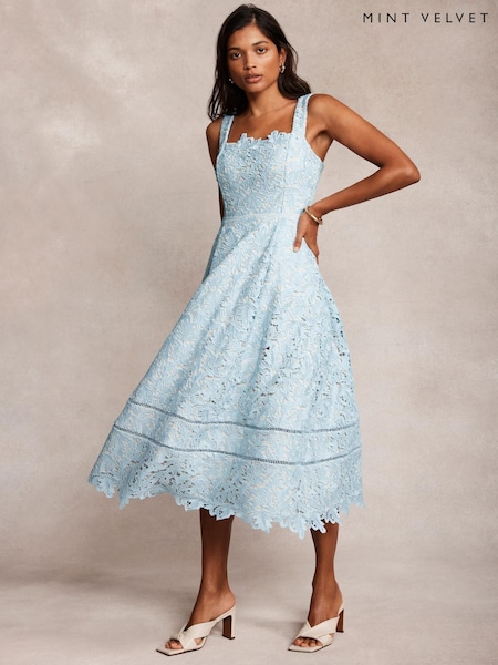 Mint Velvet Lace Midi Dress (H30589) | 1,706 LEI