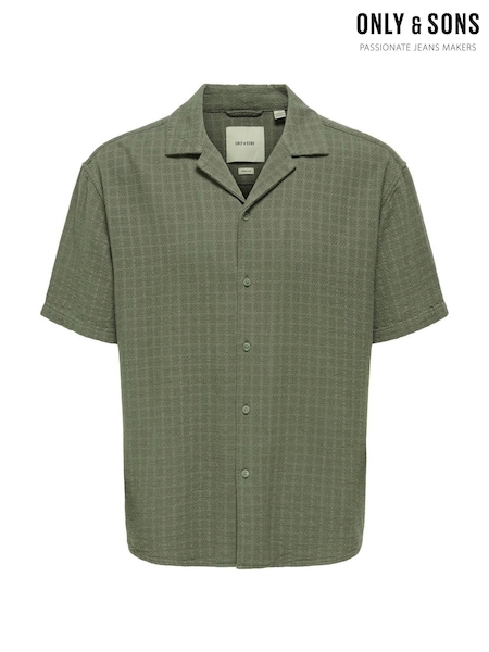 Only & Sons Brown Linen Resort Shirt (H30748) | € 53